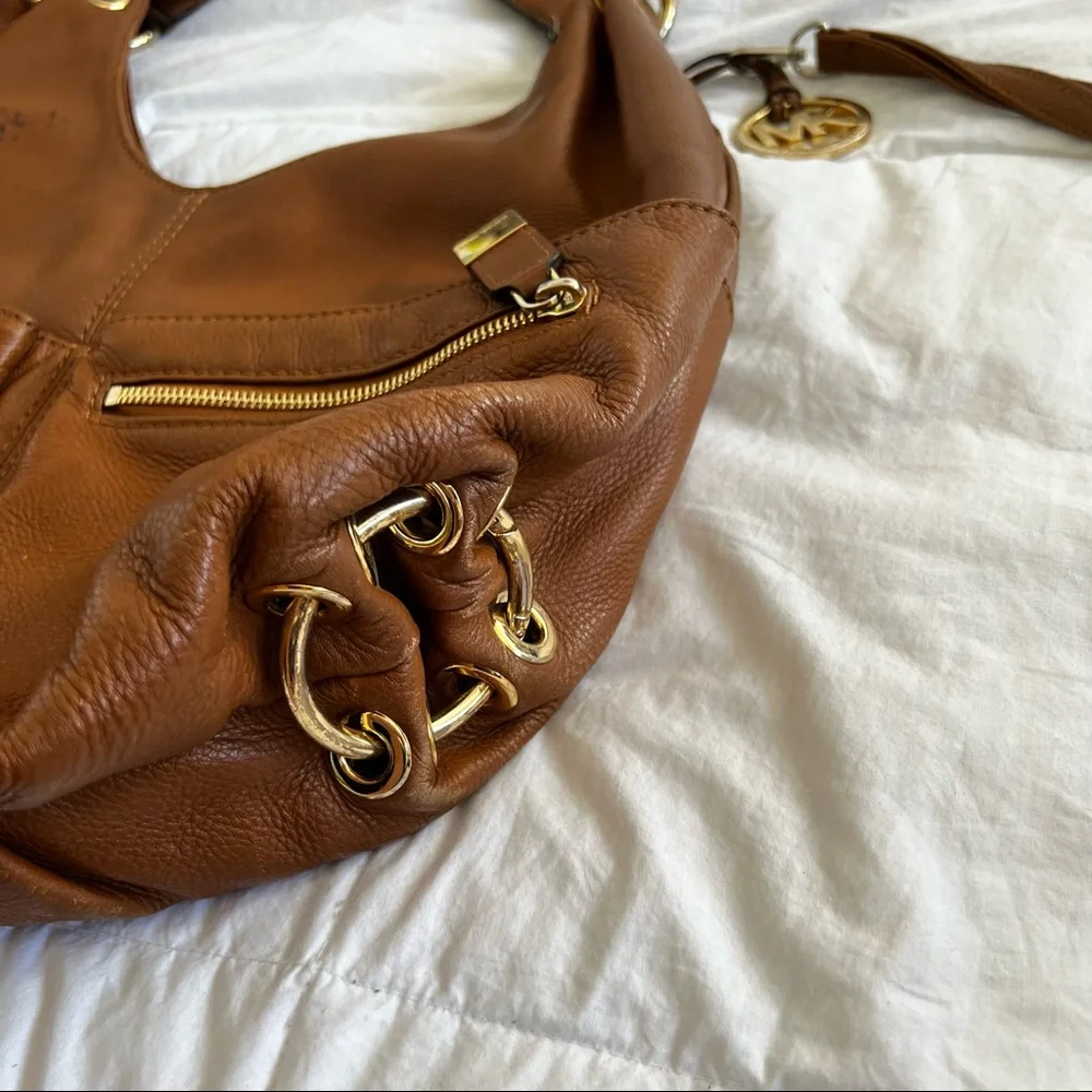 MICHAEL KORS | brown leather hobo